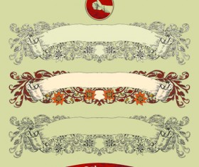 Retro Decorative Frames with Borders vector art 01