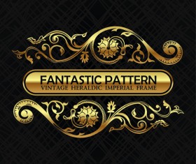 Vintage frames with ornaments design elements vector 01