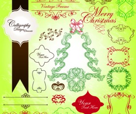 Antique decor design elements vector 03