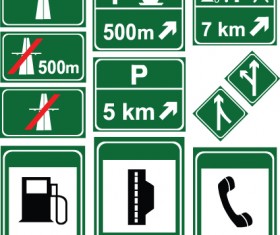 Different Road signs design vector 05