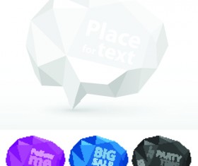 Crumpled paper for speech Bubbles vector 01