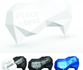 Crumpled paper for speech Bubbles vector 02