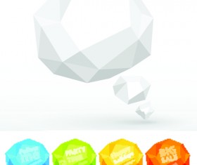 Crumpled paper for speech Bubbles vector 03