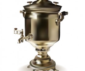 Set of Russian symbolism design elements vector art 02