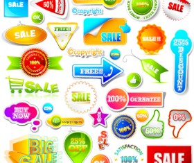 Sale discount tag design elements vector 01