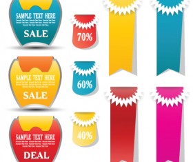 Sale discount tag design elements vector 05