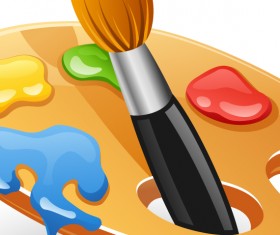 Objects School supplies design vector 01