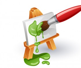 Objects School supplies design vector 04