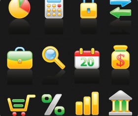 Shiny society icons vector