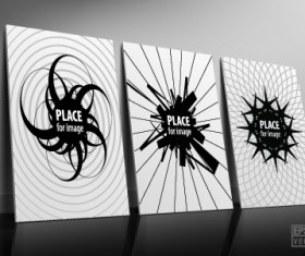 black and white Style Showcase vector 01