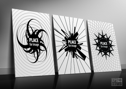 black and white Style Showcase vector 01
