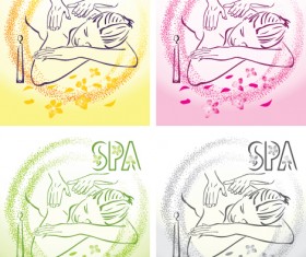 Spa beauty salon Illustration vector set 02