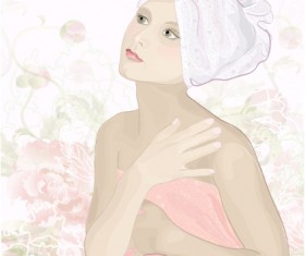 Spa beauty salon Illustration vector set 03