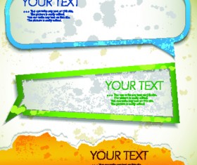 Speech Bubbles Garbage vector 05