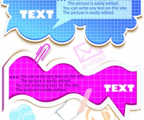 Vector Creative Speech Bubbles elements Set 01