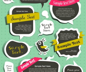 Cute Speech Bubbles for you text vector 10