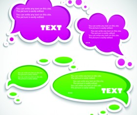 Vector Creative Speech Bubbles elements Set 03