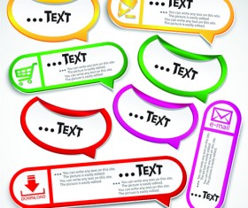 Vector Creative Speech Bubbles elements Set 04