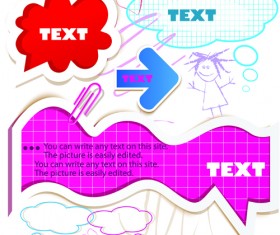 Vector Creative Speech Bubbles elements Set 05