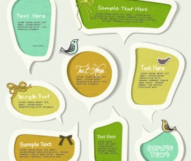 Cute Speech Bubbles for you text vector 06