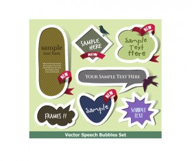 Cute Speech Bubbles for you text vector 07