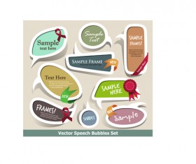 Cute Speech Bubbles for you text vector 09