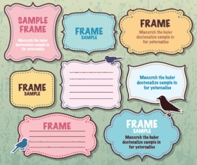 Cute Speech Bubbles for you text vector 01