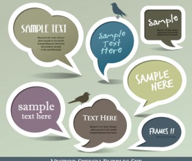 Cute Speech Bubbles for you text vector 05