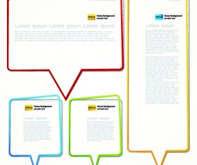 Empty frame Speech bubble for your text vector 05