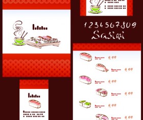 Vector Japan Sushi Menu Templates 01