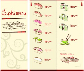 Vector Japan Sushi Menu Templates 02