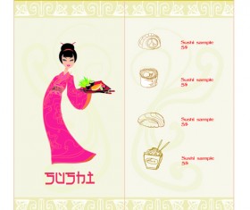 Vector Japan Sushi Menu Templates 03