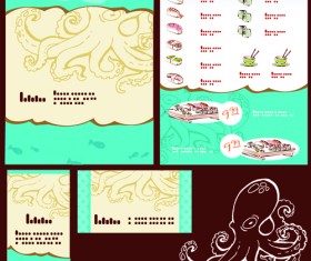 Vector Japan Sushi Menu Templates 05