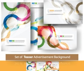 vector Teaser advertisement background set 02