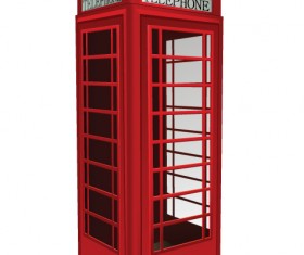 Telephone booth design vector