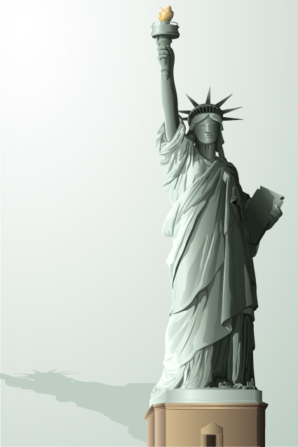 The Statue of Liberty vector graphic