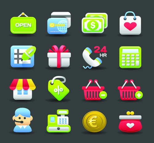 Various society vector Icons set 02 free download