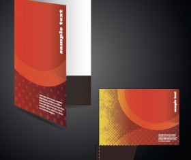 Vector Layout folder cover design set 01