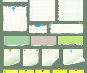 Vector Old Paper design elements set 01