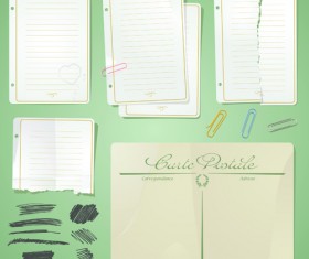 Vector Old Paper design elements set 04