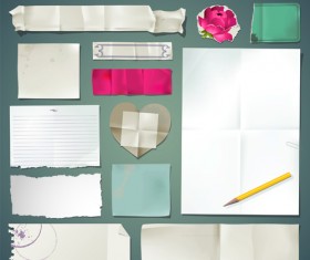 Vector Old Paper design elements set 05