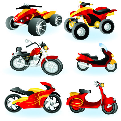 Vector motorcycle design elements graphics
