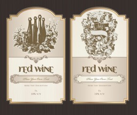 Vintage Elements of Wine Labels vector material 01