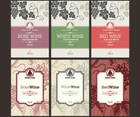Vintage Elements of Wine Labels vector material 02