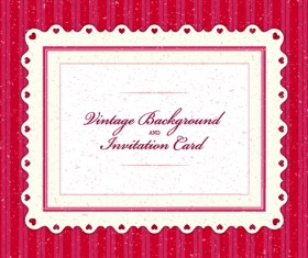 Vintage Invitations card background vector 01