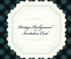 Vintage Invitations card background vector 02