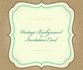 Vintage Invitations card background vector 03
