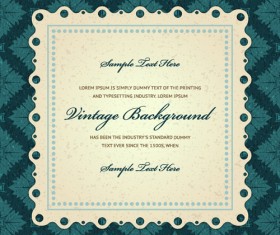 Vintage Invitations card background vector 05