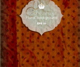 Vintage frame with scrap background vector 01