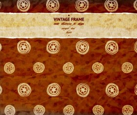 Vintage frame with scrap background vector 03
